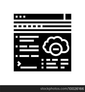 online access to cloud, or hacking account glyph icon vector. online access to cloud, or hacking account sign. isolated contour symbol black illustration. online access to cloud, or hacking account glyph icon vector illustration
