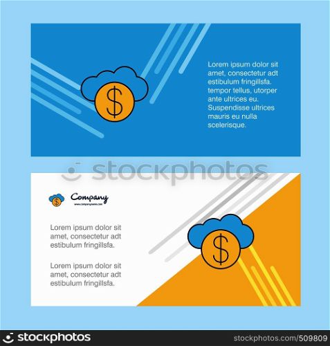 Online banking abstract corporate business banner template, horizontal advertising business banner.