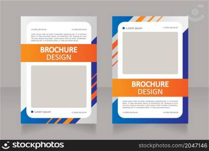 Online banking application promotional blank brochure layout design. Vertical poster template set with empty copy space for text. Premade corporate reports collection. Editable flyer paper pages. Online banking application promotional blank brochure layout design