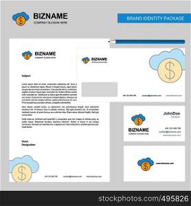 Online banking Business Letterhead, Envelope and visiting Card Design vector template