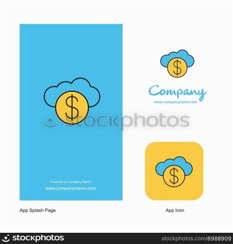 Online banking Company Logo App Icon and Splash Page Design. Creative Business App Design Elements