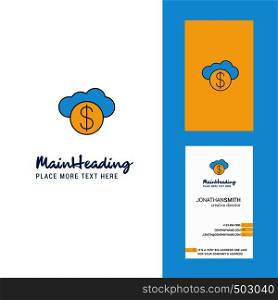 Online banking Creative Logo and business card. vertical Design Vector