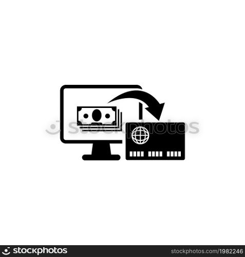 Online Banking. Flat Vector Icon. Simple black symbol on white background. Online Banking Flat Vector Icon