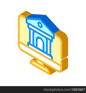 online banking isometric icon vector. online banking sign. isolated symbol illustration. online banking isometric icon vector illustration