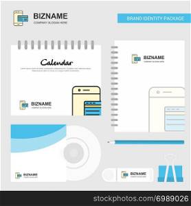Online banking Logo, Calendar Template, CD Cover, Diary and USB Brand Stationary Package Design Vector Template