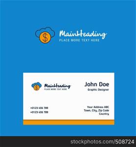 Online banking logo Design with business card template. Elegant corporate identity. - Vector