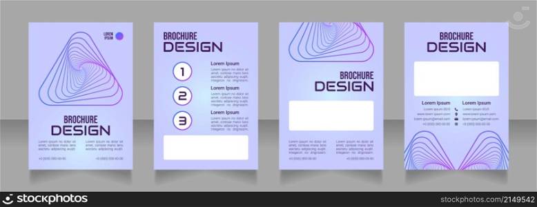Online banking service blank brochure design. Template set with copy space for text. Premade corporate reports collection. Editable 4 paper pages. Bebas Neue, Audiowide, Roboto Light fonts used. Online banking service blank brochure design