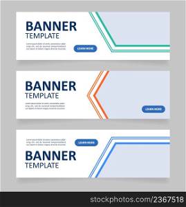 Online banking services web banner design template. Vector flyer with text space. Advertising placard with customized copyspace. Printable poster for advertising. Calibri, Arial fonts used. Online banking services web banner design template