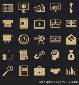 Online business icons set. Simple set of 25 online business vector icons for web for any design. Online business icons set, simple style