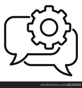 Online chat icon outline vector. Service team. Mobile share. Online chat icon outline vector. Service team