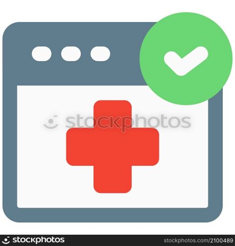 Online check-up on a web browser with active status