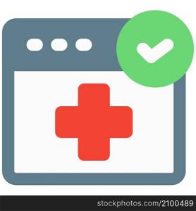 Online check-up on a web browser with active status