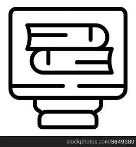 Online child stack icon outline vector. Study teacher. Student kid. Online child stack icon outline vector. Study teacher