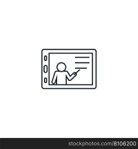 Online coaching creative icon from e-learning Vector Image