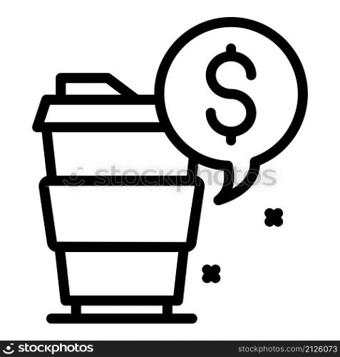Online coffee order icon outline vector. Mobile service. Food delivery. Online coffee order icon outline vector. Mobile service