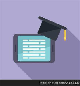 Online course education icon flat vector. Student class. Web classroom. Online course education icon flat vector. Student class