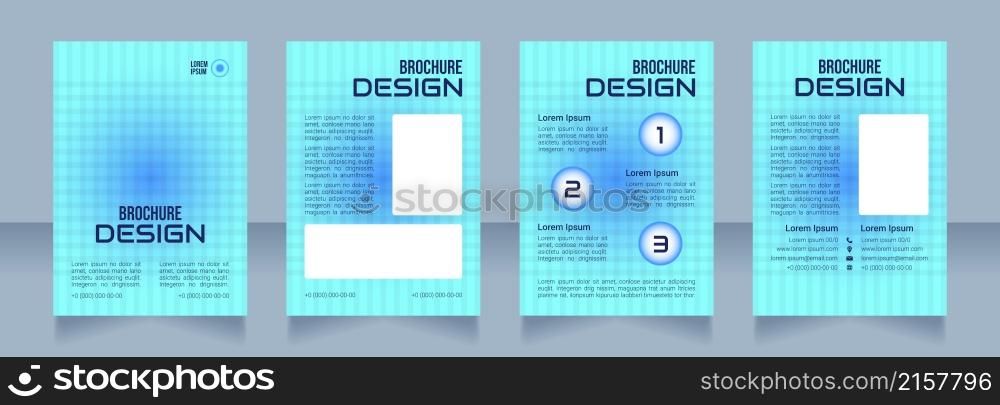 Online doctor visit blank brochure design. Template set with copy space for text. Premade corporate reports collection. Editable 4 paper pages. Bebas Neue, Audiowide, Roboto Light fonts used. Online doctor visit blank brochure design