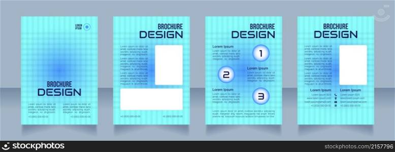 Online doctor visit blank brochure design. Template set with copy space for text. Premade corporate reports collection. Editable 4 paper pages. Bebas Neue, Audiowide, Roboto Light fonts used. Online doctor visit blank brochure design