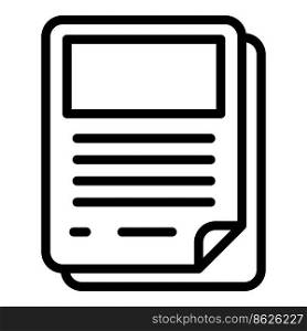 Online document icon outline vector. User register. Web login. Online document icon outline vector. User register