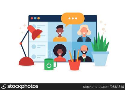 Online education e-learning course concept Vector Image