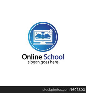 Online Education logo design template. Online course logo design. Online Learning logo