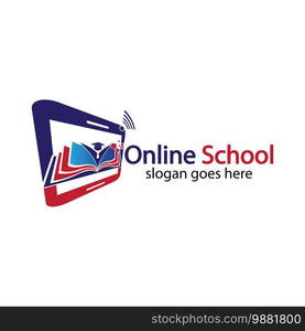 Online Education logo design template. Online course logo design. Online Learning logo