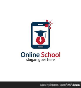 Online Education logo design template. Online course logo design. Online Learning logo