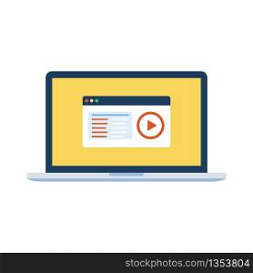 Online education video distance learning. Education concept