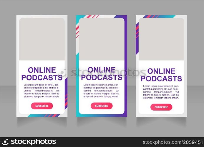 Online entrepreneurship podcast web banner design template. Vector flyer with text space. Advertising placard with customized copyspace. Printable poster for advertising. Arial font used. Online entrepreneurship podcast web banner design template