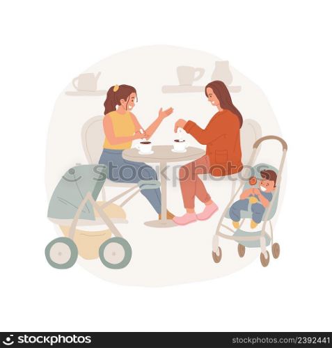 Online family party isolated cartoon vector illustration. Remote communication, online family meeting, people sitting with tablet, celebration, digital party, staying home vector cartoon.. Online family party isolated cartoon vector illustration.