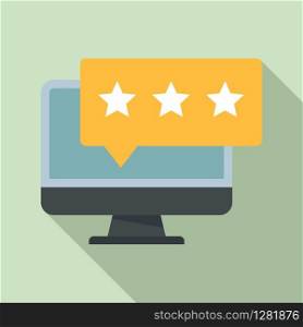 Online feedback icon. Flat illustration of online feedback vector icon for web design. Online feedback icon, flat style