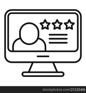 Online feedback icon outline vector. Product review. App service. Online feedback icon outline vector. Product review