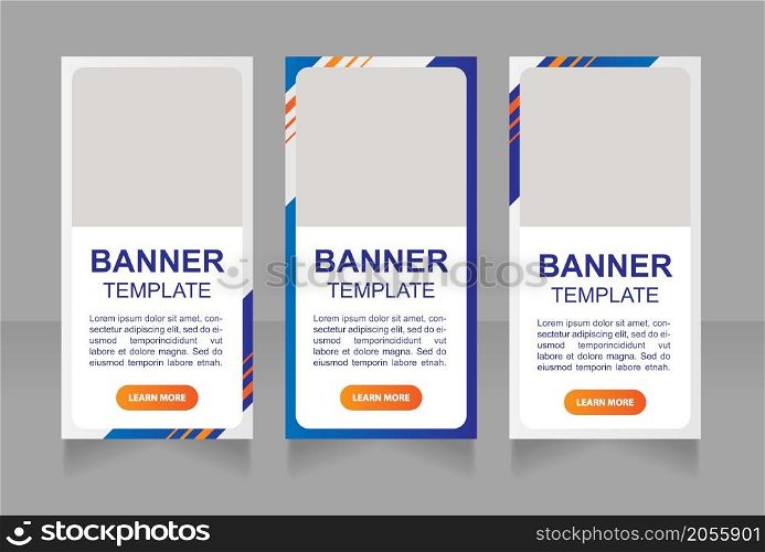 Online format of business events web banner design template. Vector flyer with text space. Advertising placard with customized copyspace. Printable poster for advertising. Arial font used. Online format of business events web banner design template