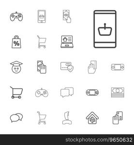 Online icons Royalty Free Vector Image