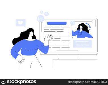 Online identity management abstract concept vector illustration. Image management, online personal branding management, brand reputation, product presence, social network services abstract metaphor.. Online identity management abstract concept vector illustration.