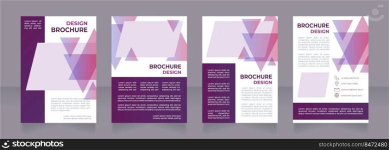 Online language school promotional blank brochure design. Education. Template set with copy space for text. Premade corporate reports collection. Editable 4 paper pages. Montserrat font used. Online language school promotional blank brochure design