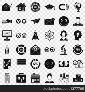 Online learning icons set. Simple style of 36 online learning vector icons for web for any design. Online learning icons set, simple style