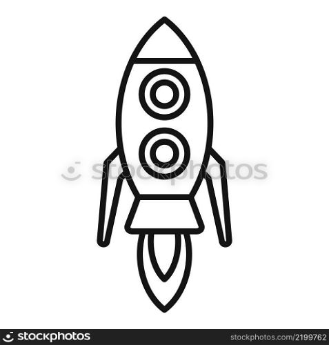 Online marketing rocket icon outline vector. Business media. Internet strategy. Online marketing rocket icon outline vector. Business media