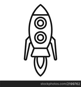 Online marketing rocket icon outline vector. Business media. Internet strategy. Online marketing rocket icon outline vector. Business media