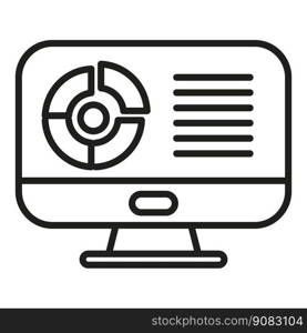 Online money fund icon outline vector. Success invest. Result plan. Online money fund icon outline vector. Success invest