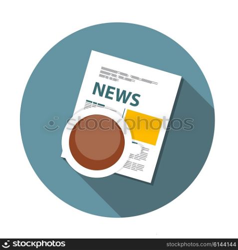 Online News Vector illustration. Flat computing background. EPS10. Online News Vector illustration. Flat computing background
