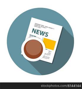 Online News Vector illustration. Flat computing background. EPS10. Online News Vector illustration. Flat computing background