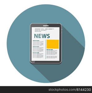 Online News Vector illustration. Flat computing background. EPS10. Online News Vector illustration. Flat computing background