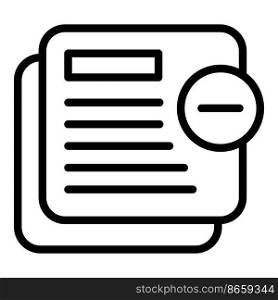 Online newspaper icon outline vector. Study research. Success learn. Online newspaper icon outline vector. Study research