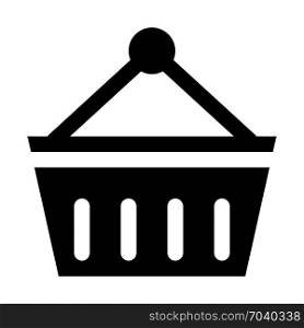 Online purchase basket, icon on isolated background