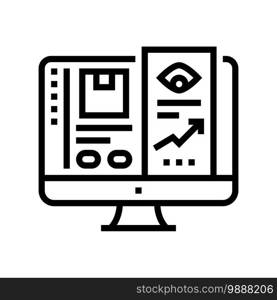 online review line icon vector. online review sign. isolated contour symbol black illustration. online review line icon vector illustration