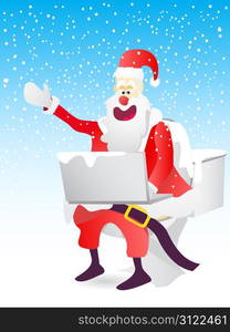 online santa sit on the toilet for Xmas coming