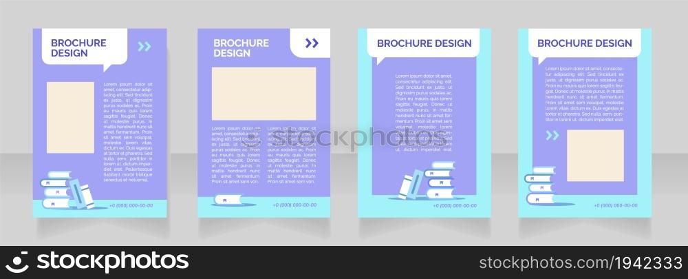Online school for kids blank brochure layout design. Courses promo. Vertical poster template set with empty copy space for text. Premade corporate reports collection. Editable flyer paper pages. Online school for kids blank brochure layout design