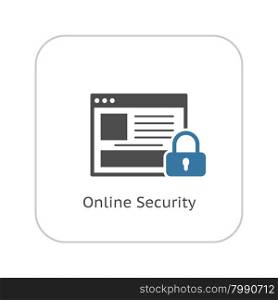 Online Security Icon. Flat Design. Business Concept. Isolated Illustration.. Online Security Icon. Flat Design.