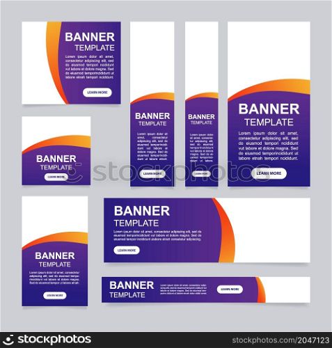 Online seminar site web banner design template. Vector flyer with text space. Advertising placard with customized copyspace. Promotional printable poster for advertising. Graphic layout. Online seminar site web banner design template